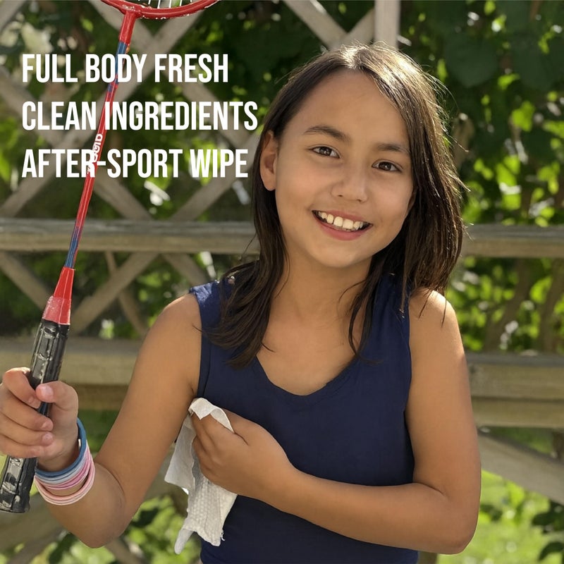 Quitch After-Sport Wipe Unscented Shower Body Wipe For Kids & Baby  Plastic-Free  Plant-Based  Aluminum-Free Natural Deodorant  Sensitive Skin Towelettes  No Rinse  Travel-Friendly Camping Essential - Image 5