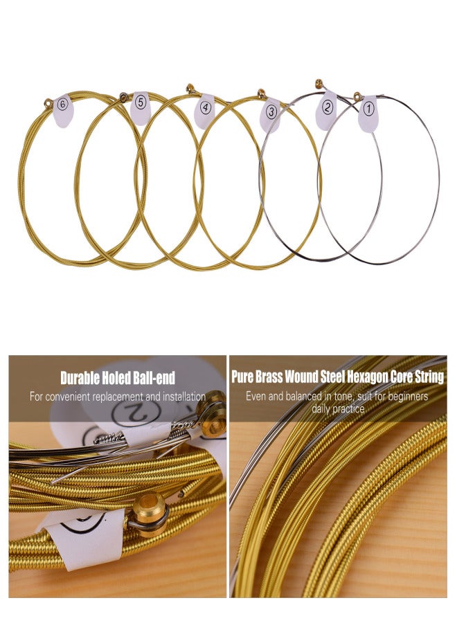 ZIKO DAG-010 Extra Light Acoustic Folk Guitar Strings High Carbon Steel Core Wire Brass Wound Corrosion 6 Strings Set for Beginner Daily Practice - Image 2