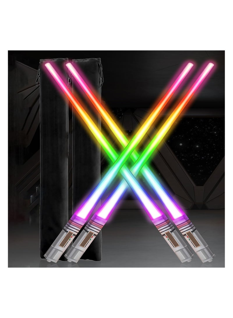 SYOSI Light Up LED Lightsaber Chopsticks | Reusable Glowing Star Wars-Themed Sushi Sticks for Adults  Kids | Fun Geeky Gift with Bright Red  Blue Lights (2 Pairs) - Image 1