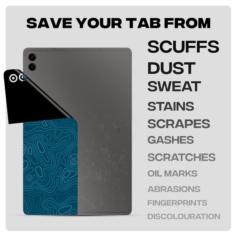 Capes Tablet Skins Compatible with Samsung Galaxy Tab A9 | Ultra-Thin Protective Film | Anti-Scratch Vinyl Decal Skin | Not Case/Cover (Aqua, Back Skin) - Image 3