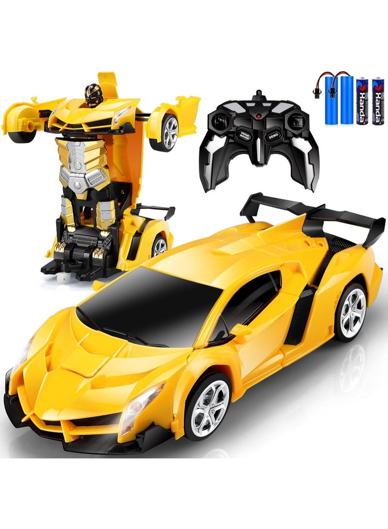 ELTRAZONE Remote Control Car Toys – Transforming RC Car with One-Button Transformation, 360° Rotating Drift, Gesture Control, Fun Gift for Kids Boys & Girls, Blue - Image 1