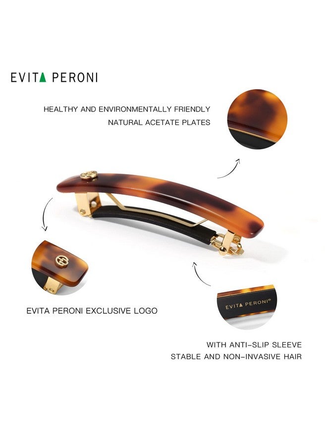 EVITA PERONI Small Hair Barrettes For Women French Hair Barrettes Clips For Women Thick Hair Acetate Metal Clasp Hair Barrettes No Slip - Image 4