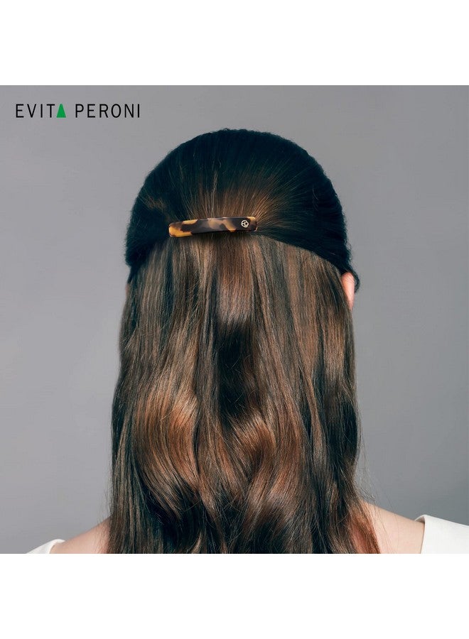 EVITA PERONI Small Hair Barrettes For Women French Hair Barrettes Clips For Women Thick Hair Acetate Metal Clasp Hair Barrettes No Slip - Image 2
