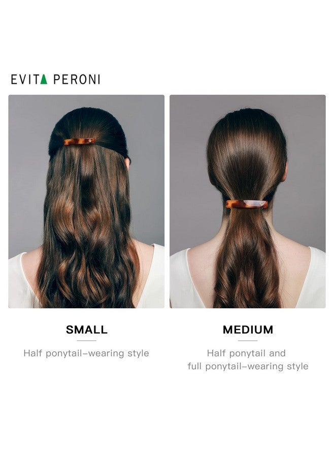 EVITA PERONI Small Hair Barrettes For Women French Hair Barrettes Clips For Women Thick Hair Acetate Metal Clasp Hair Barrettes No Slip - Image 5