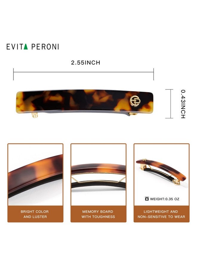 EVITA PERONI Small Hair Barrettes For Women French Hair Barrettes Clips For Women Thick Hair Acetate Metal Clasp Hair Barrettes No Slip - Image 3