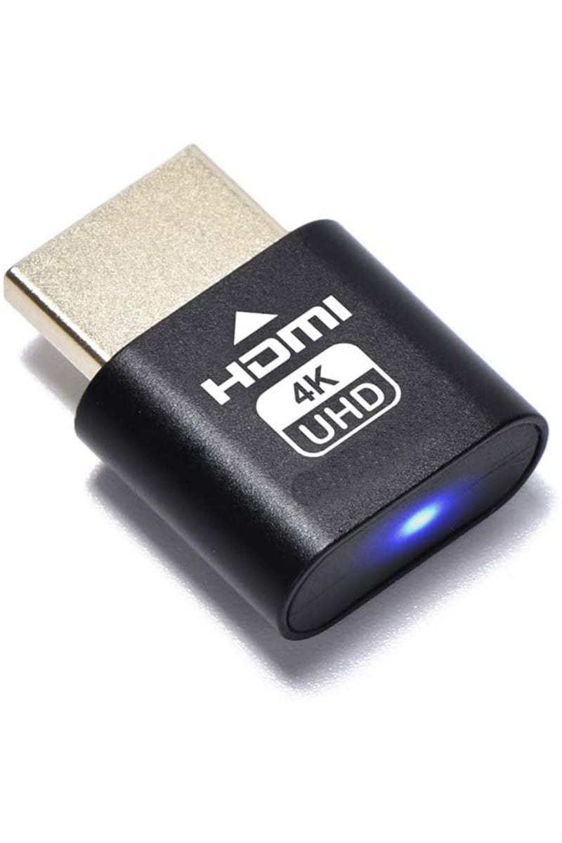 Black 10PCS VGA Virtual Display Adapter HDMI-compatible DDC EDID dummy plug Headless Ghost Display E