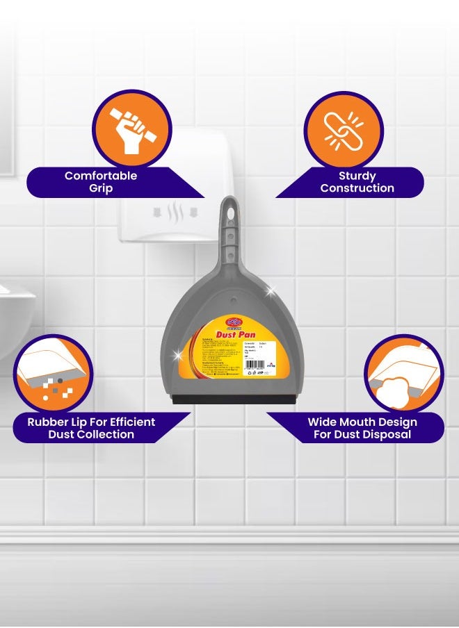 Chakaa chak Chakaachak Heavy Duty Dust Pan with Rubber Edge, 13" Handheld for Home/Household Cleaning, Industrial, Countertops  - Image 5