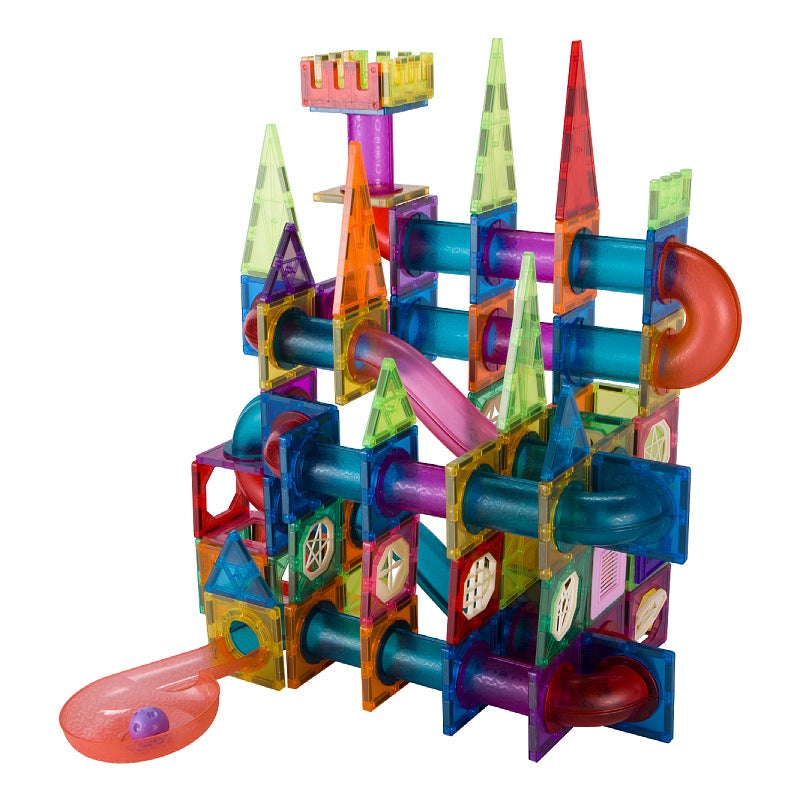 Color Window Magnetic Piece Magnetic Building Blocks Early Education Variety Educational Pipe Ball Building Blocks Set Track Magnetic Piece - Image 5
