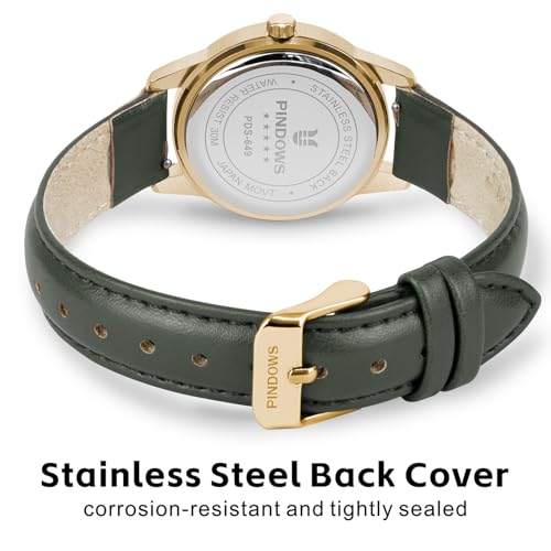 PINDOWS Watches for Women, Classic Business Analog Quartz Small Ladies Watches, 3ATM Waterproof Fashion Dress Watch with Easy-to-Read Luminous Dial - Image 4
