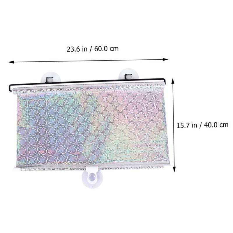 Retractable Car Side Window Shade 40x60cm Mesh Fabric UV Protection Sunshade - Image 3