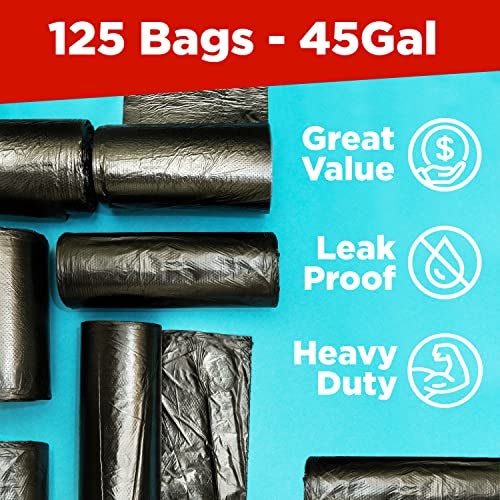 Toughbag 40-45 Gallon Trash Bags Heavy Duty (100 Count) - 39, 40, 42, 44 Gallon Trash Bags for Contractors, Commercial, Home, Kitchen - Made in USA - Image 3