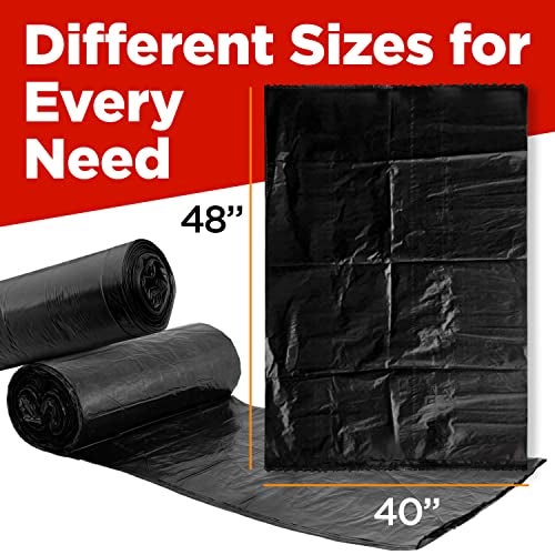 Toughbag 40-45 Gallon Trash Bags Heavy Duty (100 Count) - 39, 40, 42, 44 Gallon Trash Bags for Contractors, Commercial, Home, Kitchen - Made in USA - Image 4