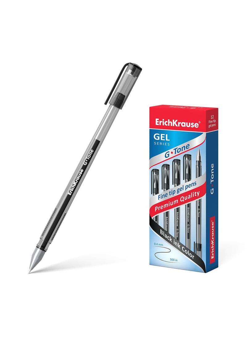 ErichKrause Gel ink pen G-Tone Stick Original 0.5, ink color: black (box 12 pcs.) - Image 1