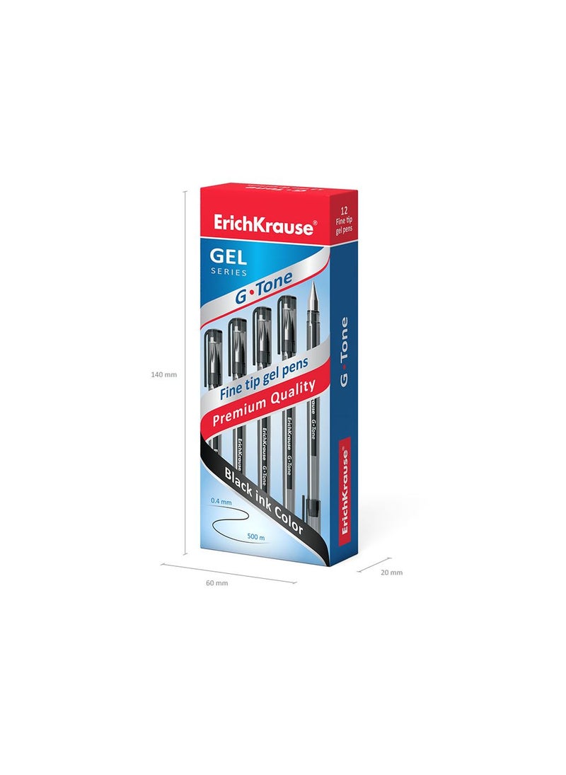 ErichKrause Gel ink pen G-Tone Stick Original 0.5, ink color: black (box 12 pcs.) - Image 5