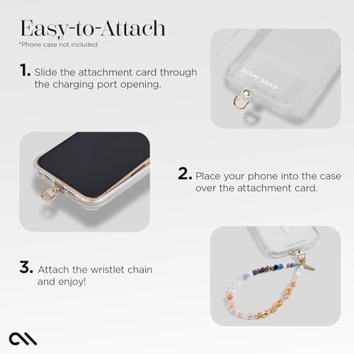 Case-Mate Phone Charm with Beaded Crystals - Detachable Anti Theft Strap - Hands-Free iPhone Wrist Strap for Women - Phone Chain Wristlet - Fits Galaxy, Pixel and More - Boho Crystal - Image 4