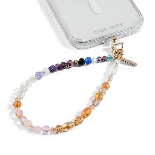 Case-Mate Phone Charm with Beaded Crystals - Detachable Anti Theft Strap - Hands-Free iPhone Wrist Strap for Women - Phone Chain Wristlet - Fits Galaxy, Pixel and More - Boho Crystal - Image 1
