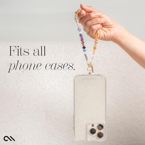 Case-Mate Phone Charm with Beaded Crystals - Detachable Anti Theft Strap - Hands-Free iPhone Wrist Strap for Women - Phone Chain Wristlet - Fits Galaxy, Pixel and More - Boho Crystal - Image 5