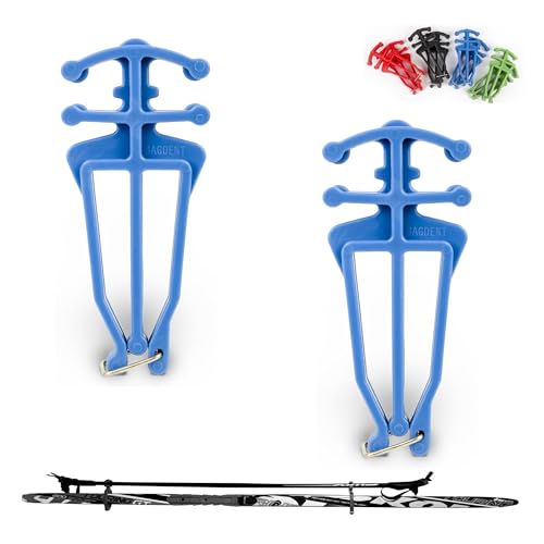 Bagdent Cross Country Skis and Poles Holder – 1 Pair, Universal Nordic Ski Pole Carrier (Blue) - Image 1