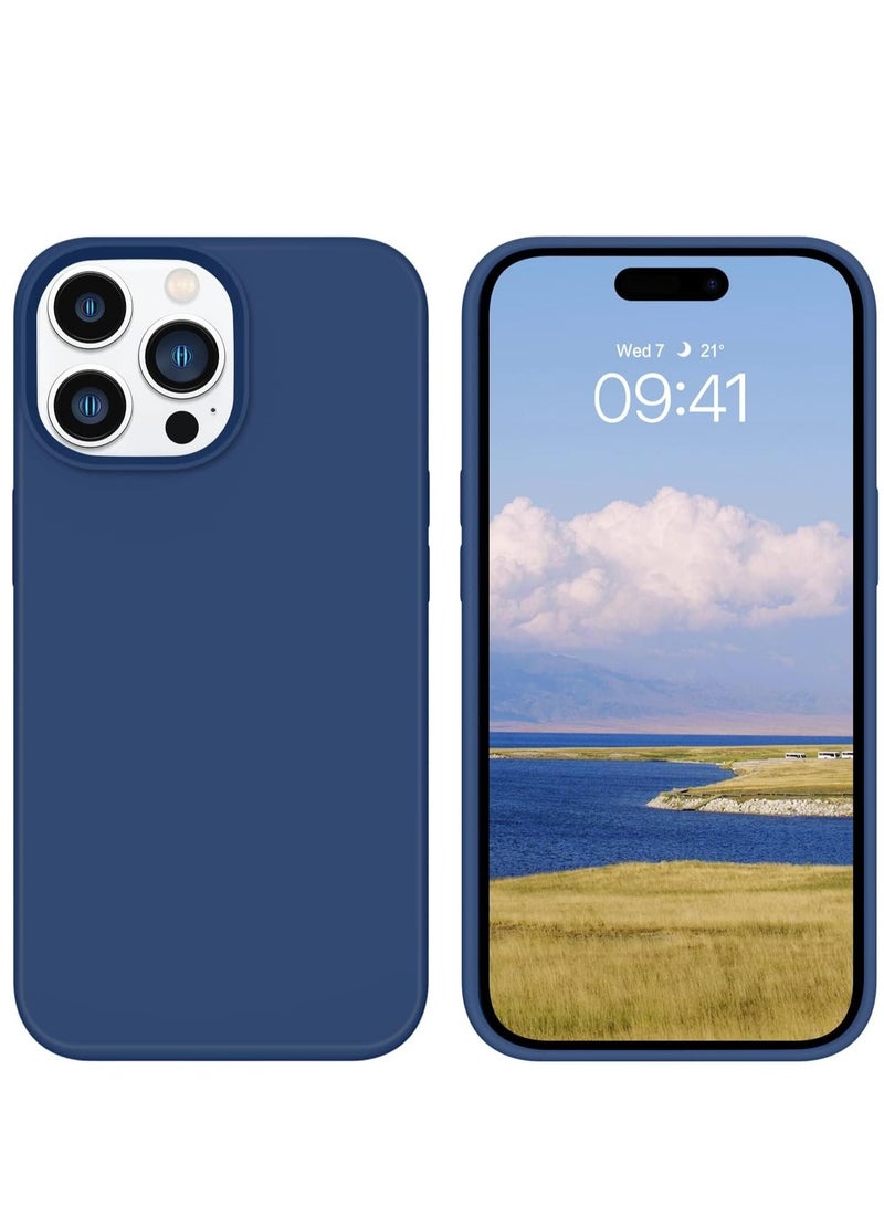 ELTRAZONE Soft Silicone Rubber Bumper Microfiber Lining Hard Back iPhone 14 Pro Back Cover Shockproof Protective Case Cover, Anti-Scratch, Dustproof, Premium Quality, Slim-Fit - Image 1