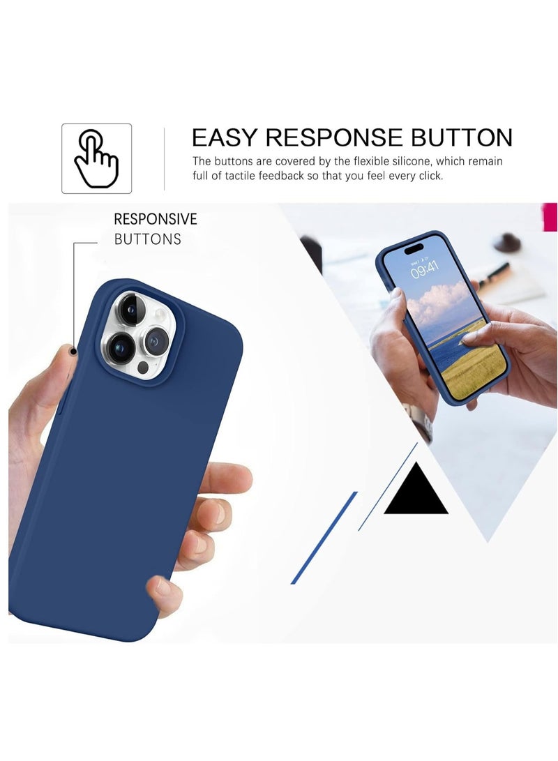 ELTRAZONE Soft Silicone Rubber Bumper Microfiber Lining Hard Back iPhone 14 Pro Back Cover Shockproof Protective Case Cover, Anti-Scratch, Dustproof, Premium Quality, Slim-Fit - Image 5
