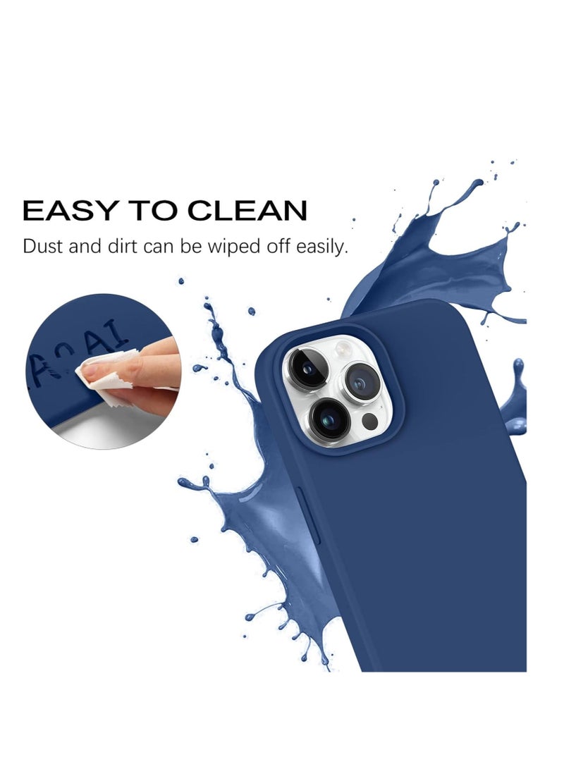 ELTRAZONE Soft Silicone Rubber Bumper Microfiber Lining Hard Back iPhone 14 Pro Back Cover Shockproof Protective Case Cover, Anti-Scratch, Dustproof, Premium Quality, Slim-Fit - Image 3