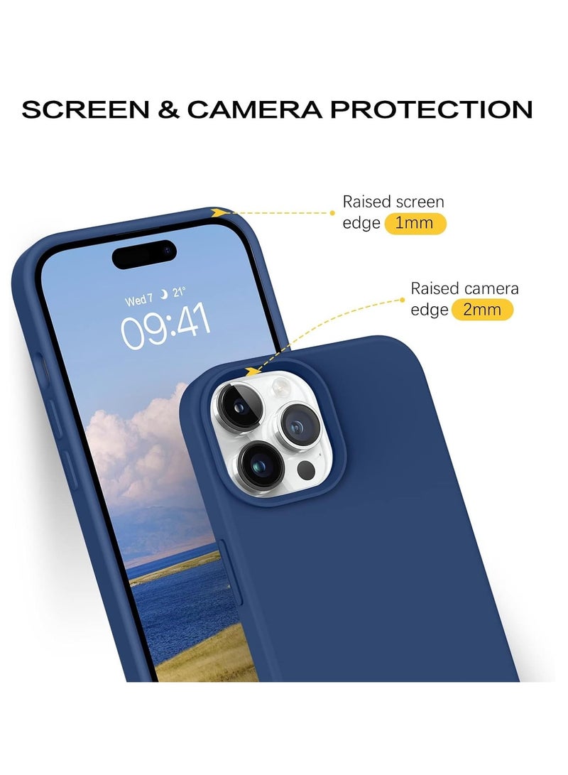 ELTRAZONE Soft Silicone Rubber Bumper Microfiber Lining Hard Back iPhone 14 Pro Back Cover Shockproof Protective Case Cover, Anti-Scratch, Dustproof, Premium Quality, Slim-Fit - Image 2