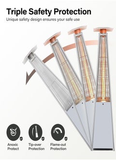 Cady One Outdoor Gas Fireplace And Heater With Quartz Glass Tube For Outdoor Patio Gardens And Restaurants  - Image 5