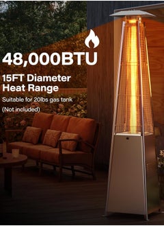 Cady One Outdoor Gas Fireplace And Heater With Quartz Glass Tube For Outdoor Patio Gardens And Restaurants  - Image 3