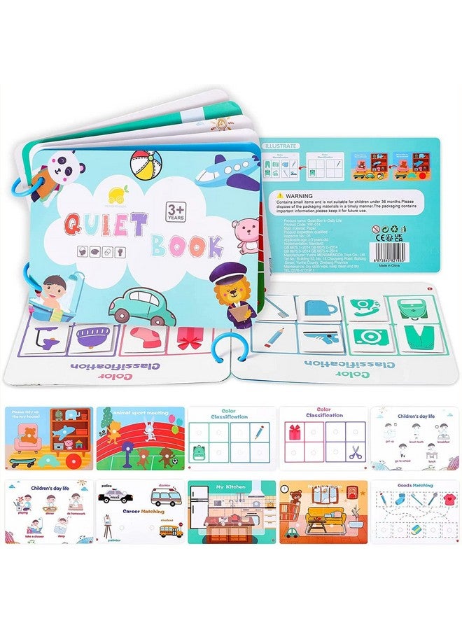 ماما ميا كتاب MUMMAMIA DIY للحياة اليومية الهادئة للأطفال، كتاب أنشطة تعليم مبكر للأطفال الصغار يُلصق ويُلصق لتطوير المهارات التعليمية الأساسية للأطفال (كتاب هادئ (الحياة اليومية)) - Image 1