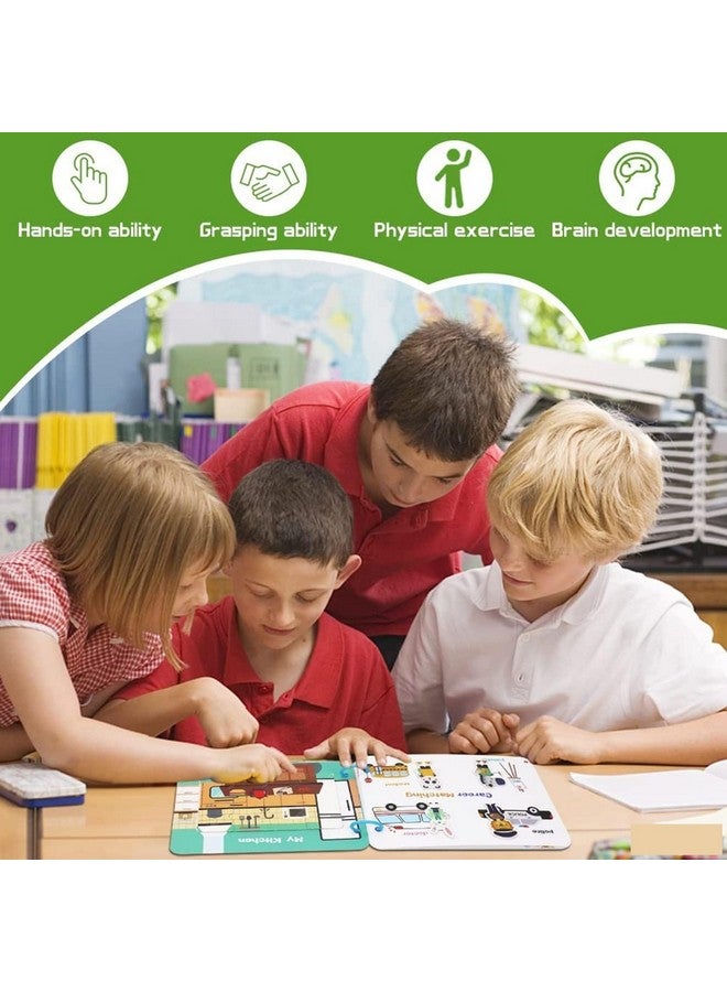 ماما ميا كتاب MUMMAMIA DIY للحياة اليومية الهادئة للأطفال، كتاب أنشطة تعليم مبكر للأطفال الصغار يُلصق ويُلصق لتطوير المهارات التعليمية الأساسية للأطفال (كتاب هادئ (الحياة اليومية)) - Image 3