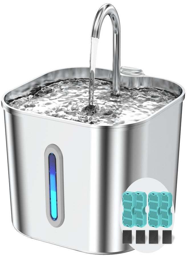 Vekonn Cat Water Fountain Stainless Steel with 4 Filters & 4 Sponges, 74oz/2.2L Cat Fountain with Quiet Pump, Automatic Pet Water Dispenser, Ideal for Multi-pet Homes, Fresh & Clean Water for Cats and Dogs - Image 1
