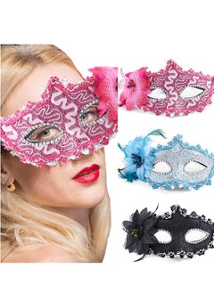 Excefore Masquerade Masks, 3 Pcs Lace Venetian Party Mask  - Image 1
