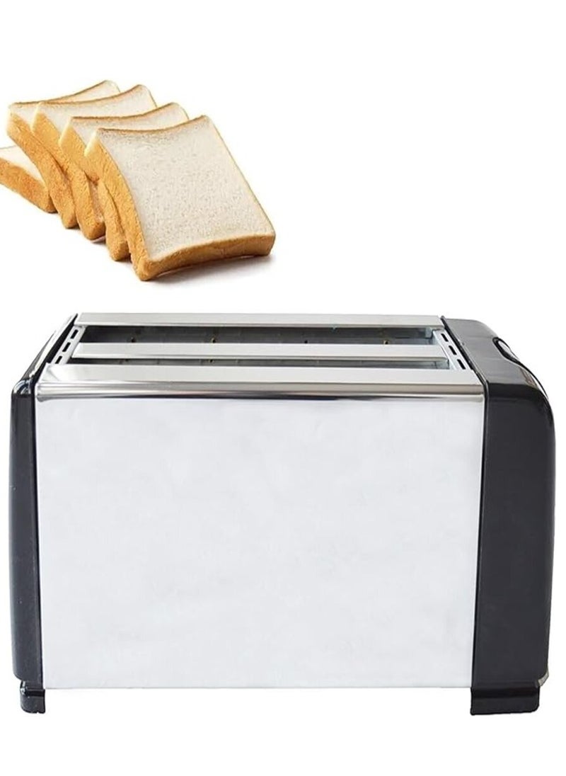 Generic 2 Slice Toaster with Adjustable Browning Control knob, Stop Function & Removable Crumb Tray Breakfast Maker Stainless Steel Bread Toaster (BRD01)  - Image 4