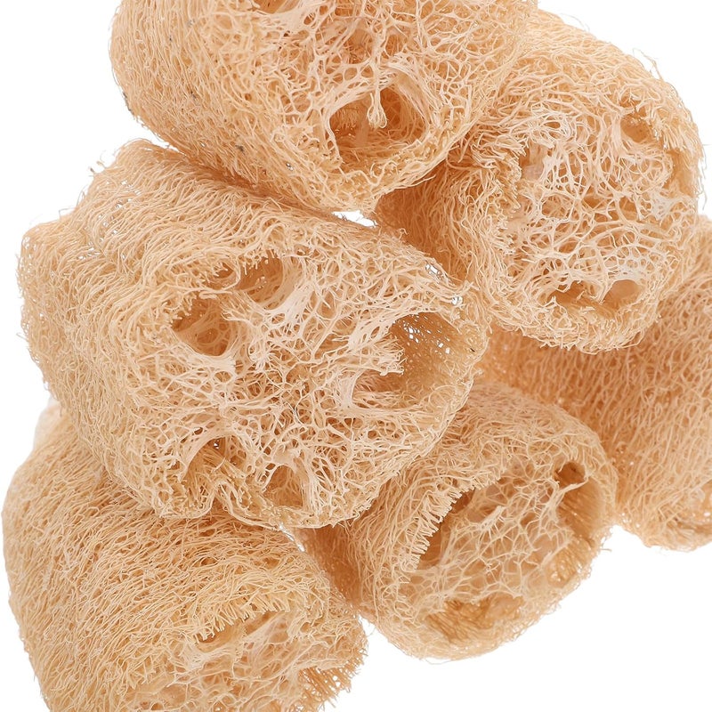 Natural Loofah Exfoliating Sponge 6pcs Set for Shower and Bath, Body Scrubber Pads for Dead Skin Removal, Natural Loofah Back Scrubber for Men and Women - Image 3