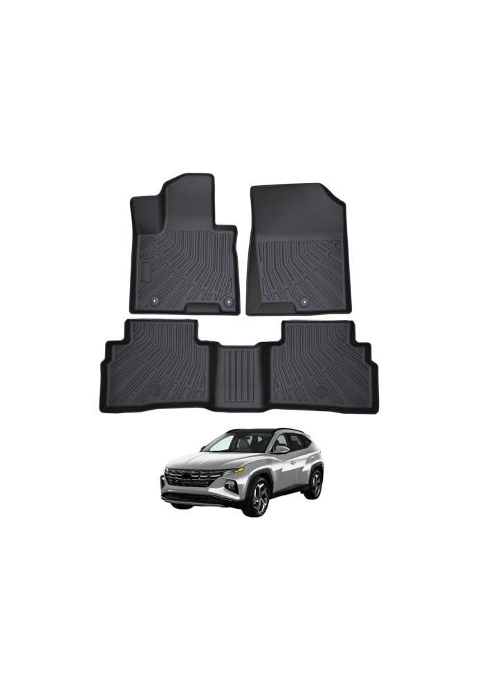 Topraco All Season Anti-Slip TPE Floor Mats for Hyundai Tucson Hybrid (2022-2025)