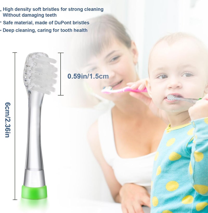KOPBTBOY Baby Toothbrush Heads Compatible with Papablic BabyHandy/Toddler Sonic Electric Toothbrushes, 5 Pack (18-36 Month) - Image 2
