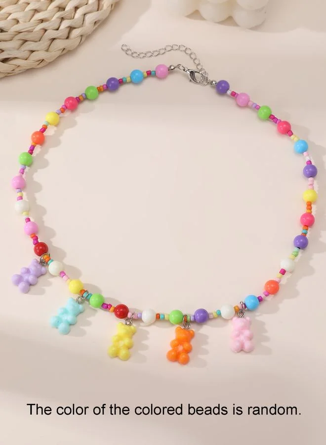 تايك تو قلادة خرز بدلايات دب