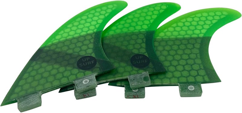 UP SURF Surfing 3fins S Size Double Tabs Surfboard Fins Base Tri fins Surfboard Thrusters Fiberglass Honeycomb - Image 1