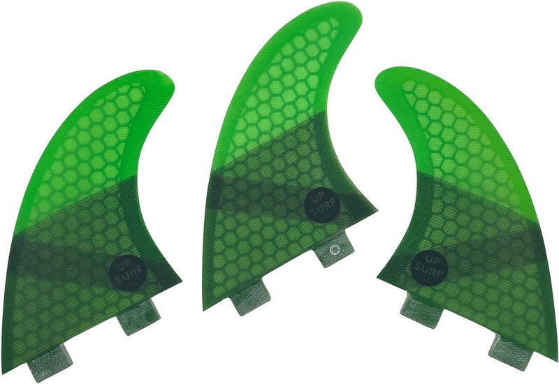 UP SURF Surfing 3fins S Size Double Tabs Surfboard Fins Base Tri fins Surfboard Thrusters Fiberglass Honeycomb - Image 2