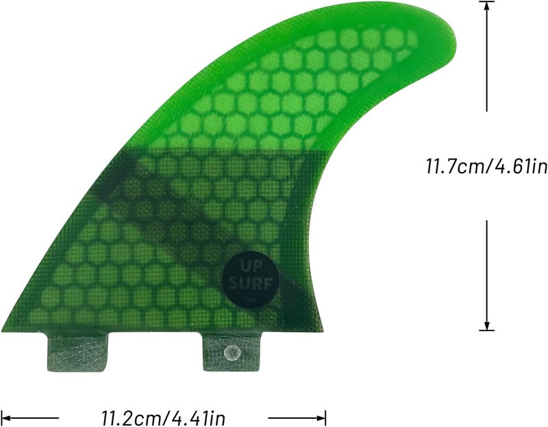 UP SURF Surfing 3fins S Size Double Tabs Surfboard Fins Base Tri fins Surfboard Thrusters Fiberglass Honeycomb - Image 3