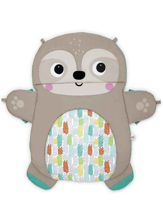 Bright Starts Tummy Time Prop & Play Baby Activity Mat with Support Pillow & Taggies - Sloth 36 x 32.5 in., Age Newborn+ - Image 4