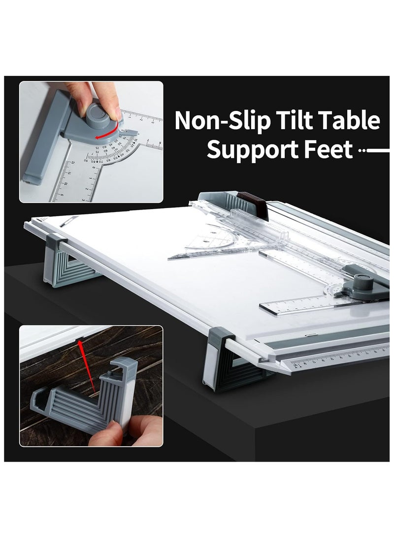 A3 المحمولة لوحة الرسم ، متعدد الوظائف طاولة الرسم متري ، مع نظام قياس الحركة الموازية و زاوية قابل للتعديل - Image 5