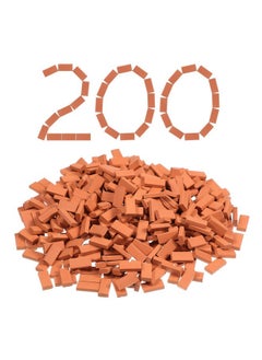 Civaner 1/35 Scale 200 Pcs Mini Bricks Tiny Bricks For Landscaping Red Miniature Bricks Model Brick Wall Small Bricks For Crafts Realistic Fake Bricks Mini Blocks For Dollhouse Mini Garden Accessories  - Image 2