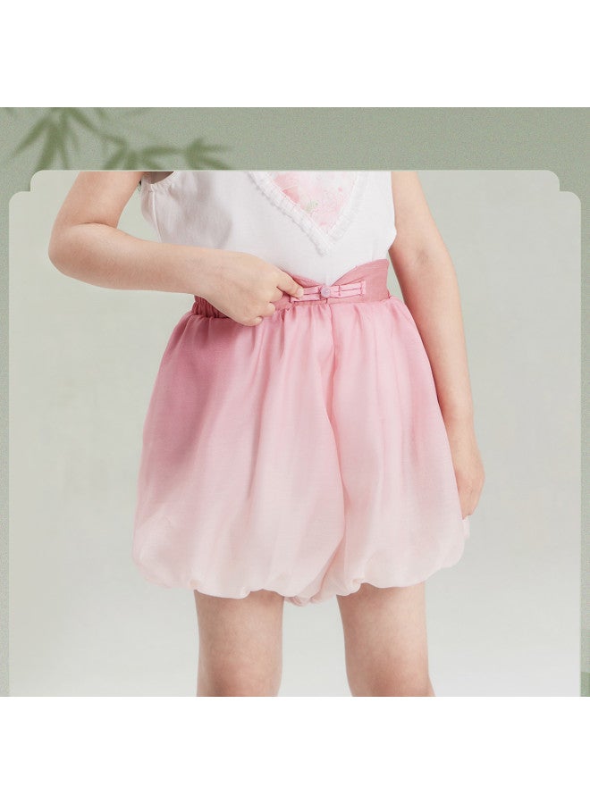 DEESHA Guan Shan Jian Chinese Style Bloomers】girls' 25 Spring/autumn Mid-child Breathable Outer Shorts - Image 2
