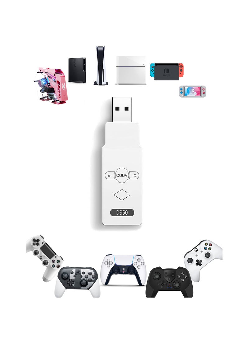 SYOSI Wireless Controller Adapter, Controller Adapters for Xbox Series X|S Controller/Xbox One X|S Controller/Elite Series 2/PS5/PS4/Switch Controller Playing on PS4/Switch/Windows 11&10 PC - Image 1