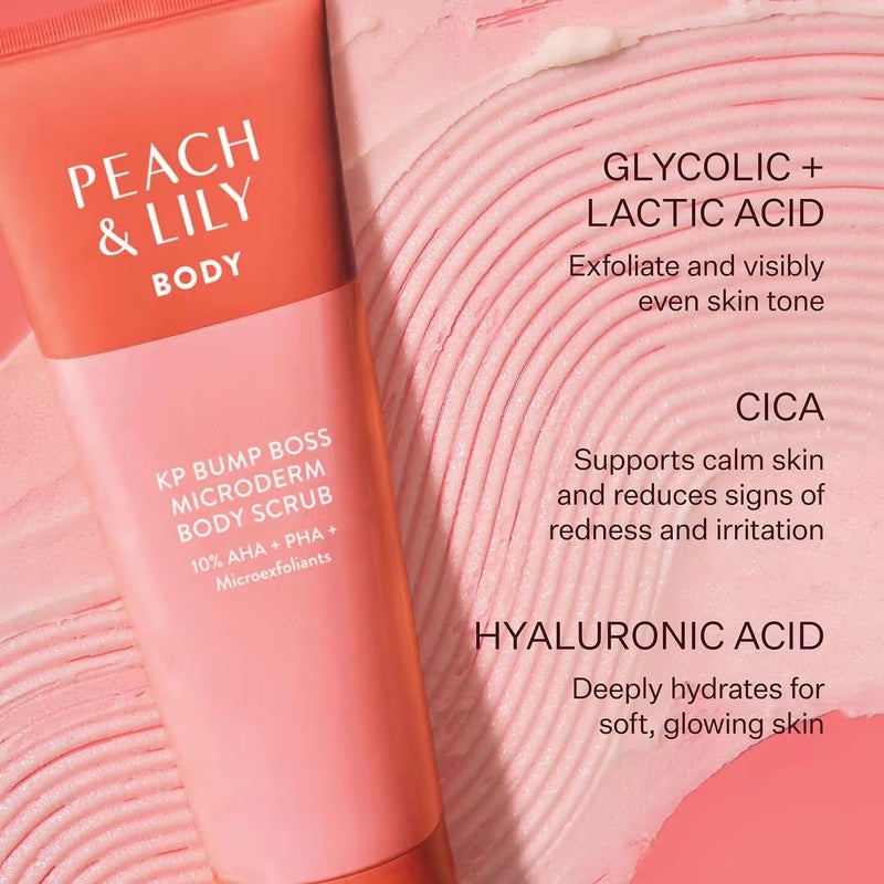Peach & Lily - KP Bump Boss Microderm Body Scrub (8.11 oz) - 10% AHA + PHA - Microexfoliants - Hyaluronic Acid, Cica, Tea Tree, Squalane, & Cucumber - Self Care - Vegan & Cruelty Free - Korean Beauty - Image 4
