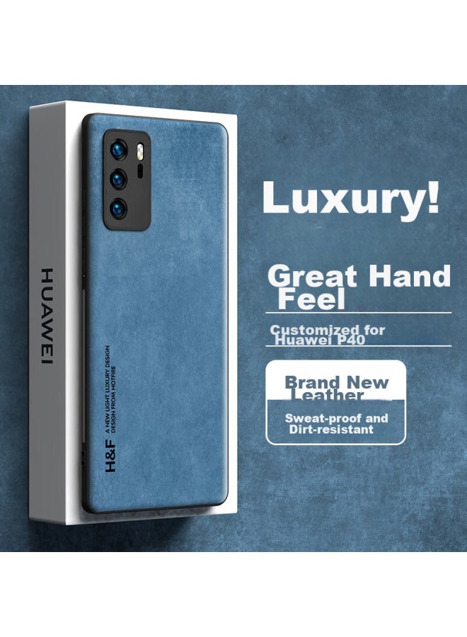 Hotfire Huawei P40 Phone Case, Huawei P40 Protective Cover, Upgraded Skin-Like Lambskin Matte Lens Full Protection Silicone Case For Men And Women - Coral Blue - Image 1