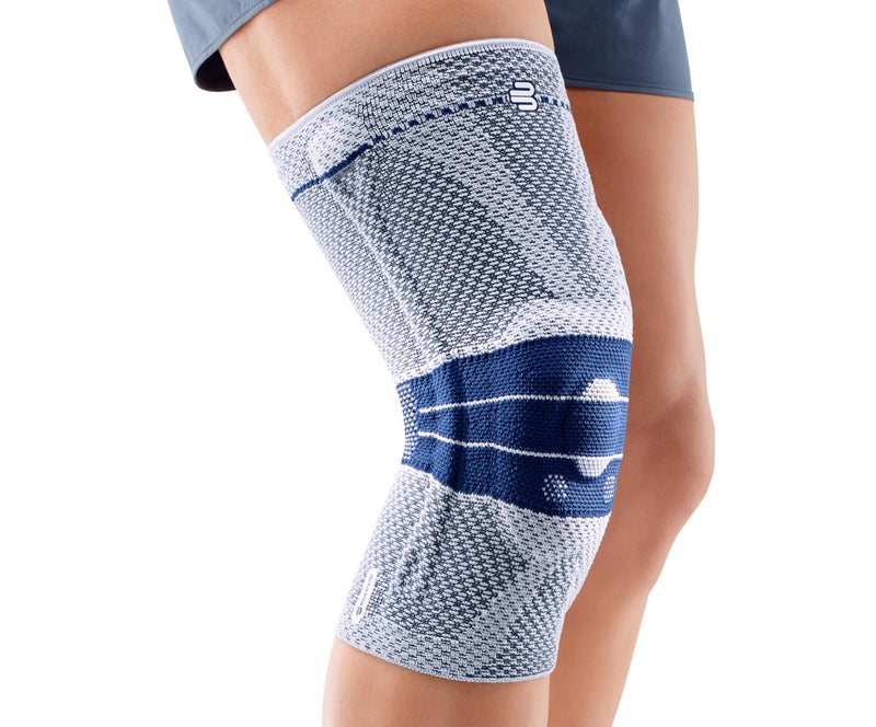 Bauerfeind GenuTrain A3 - Knee Support - Helps Relieve Chronic Knee Pain and Irritation - Left Knee - Size 6 - Color Titanium - Image 1