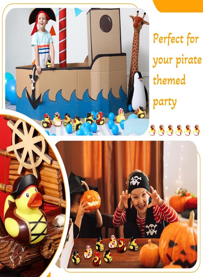 Lewtemi 36 Pcs 2 Inch Mini Pirate Rubber Ducks Cruise Ducks for Hiding with Tags Cute Yellow Decor Bathtub Pool Pirate Party Favors for Carnival Supplies Birthday Party Favor Gifts - Image 5