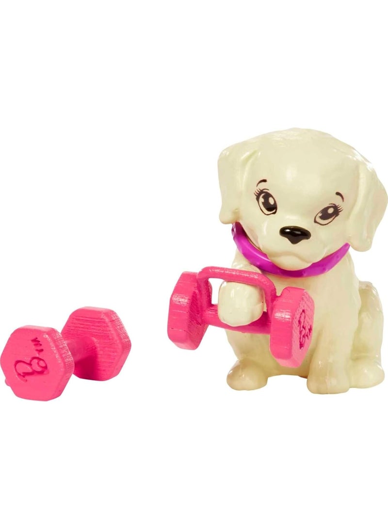 باربي دمية مع جرو، ملابس رياضية، زلاجات وتنس - Image 4